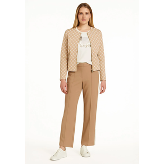 Relaxhose BETTY BARCLAY "Casual-Hose mit Galonstreifen", Damen, Gr. 40, EURO, beige (natural), Obermaterial: 88% Polyester PES. 12% Elasthan EL., Hosen Relaxhose