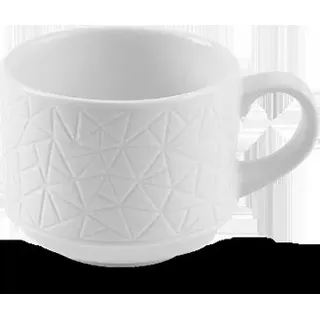 Churchill Alchemy Abstract Espressotasse, stapelbar, 8,5Cl, 12 Stück, weiß, rund - Weiß