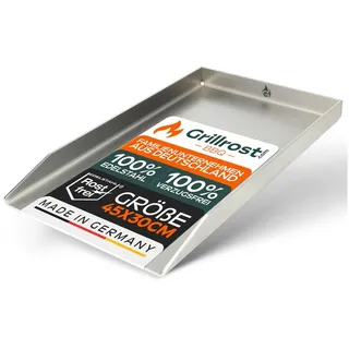 Grillrost.com Das Original Grillplatte 45 x 34 cm Edelstahl silber