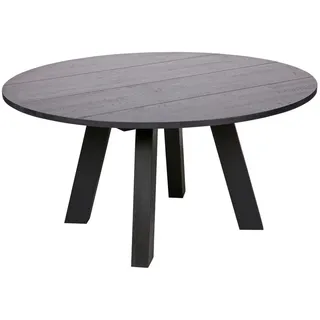 Livetastic Esstisch , Schwarz , Holz , Eiche , massiv , rund , eckig , 150x75x150 cm , Holzmöbel, Holztische, Esstische Holz, Massivholztische