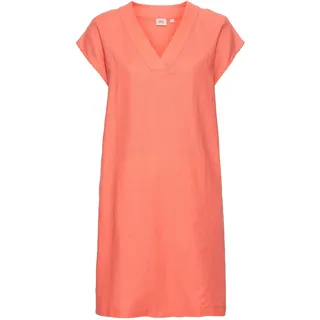 camel active Damen Schlupfkleid im sommerlichen Leinenmix Rot-Orange, Womenswear-M