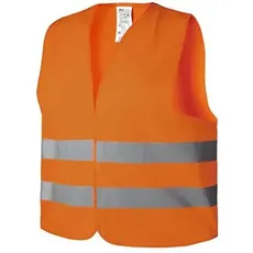 Bild von Pannenweste/Warnweste, DIN EN 471, Polyester, orange 100 % Polyester, flueoreszierend, neon-orange, mit Klett - 1 Stück (540306)