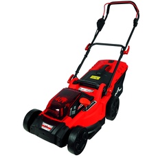 Grizzly Battery Lawnmower 40 Volt - Mulching Function, 6-Way Height Adjustment, includes 2 x 20 Volt 4.0 Ah Battery, Charger, Collection Bag