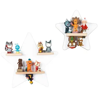 BOARTI Kinderregal BOARTI Stern 33 x 33 cm Holz weiß
