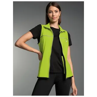 Steppweste TRIGEMA "TRIGEMA Atmungsaktive Sport-Weste", Damen, Gr. M, gelb (lemon), 92% Polyester, 8% Elastan, lang, Westen Steppweste