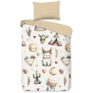 Good Morning Kinder Baby Bettwäsche 100x135 Luz Indie Vintage sand 33306 creme 100 x 135 cm
