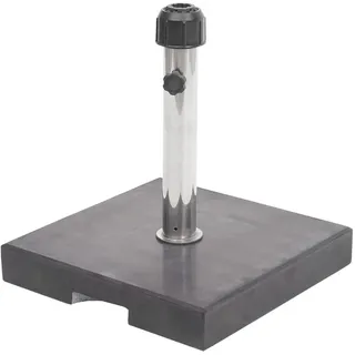 MCW Sonnenschirmständer, Schwarz, Stein, 38x38 cm Sonnen- , Sichtschutz, Sonnenschirmständer