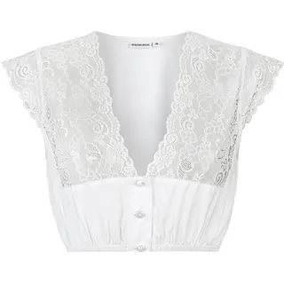 Stockerpoint Damen Aveline Dirndlbluse, Weiss, 48