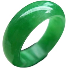 yigedan Damen-Ring, natürlicher grüner Jadeit, einfacher Bandring, Jade
