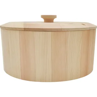 Zirbenbrottopf mit Deckel und Einlage, Holztopf für Brot 40.10-020 - Naturbelassen