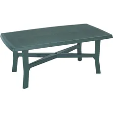 Dmora Rechteckiger Gartentisch, Made in Italy, 180x100x72 cm, Farbe Grün