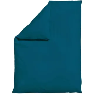 schlafgut Woven Satin Uni Petrol 155 x 220 cm + 80 x 80 cm