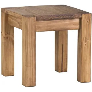 MiaMöbel Mexico Beistell-/ Couchtisch / Hocker Massivholz Pinie Mexiko Möbel Mexikanisch