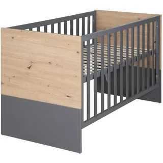 Roba 2-In-1 Baby- & Beistellbett Anna 60 x 120 cm , Holzwerkstoff , Rechteckig , 60x120 cm , Babymöbel & Kindermöbel, Babyzimmer, Babybetten, Gitterbetten
