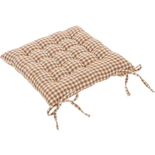 Atmosphera Sitzkissen Floral kariert 38 x 38 cm Mehrfarbig