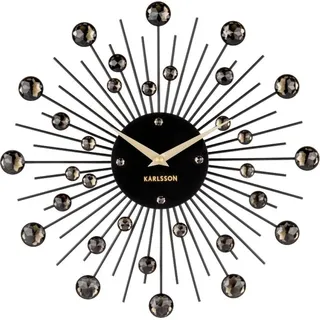 Karlsson - Wanduhr Sunburst Medium - Schwarz - Schwarz