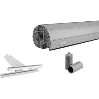 Schellenberg Rolladenpanzer Set PVC Maxi 100 x 220 cm grau für 60 mm Stahlrohrwellen