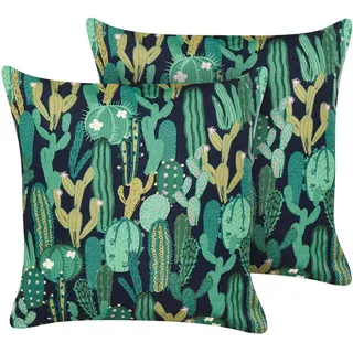 Beliani Gartenkissen Bussana 45 x 45 cm Grün
