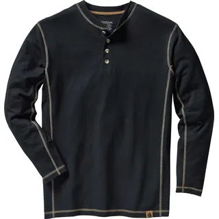 Legendary Whitetails Maverick Slub Henley Herren-Shirt, Schwarz, XL/Tall