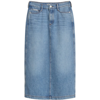 Jeansrock MARC O'POLO DENIM, Damen, Gr. 31, medium blau, Denim/Jeans, Obermaterial: 100% Baumwolle, ca. Mitte Wade, Röcke Jeansrock, regular fit mit Ananasblattfasern