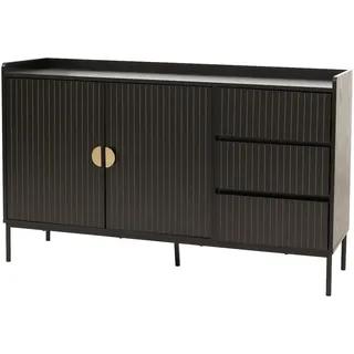 Mendler Sideboard 80 x 130 x 42 cm schwarz