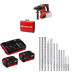 Einhell Akku-Bohrhammer HEROCCO 36/28 Power X-Change (36 V, 3.2 Joule, 4 Funktionen, Brushless, SDS plus, inkl. 2x 3,0 Ah Akku, Twincharger, Koffer und Bohr-/Meisselset)