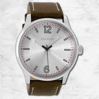 Oozoo Herren Armbanduhr Timepieces Analog Leder braun UOC9048A