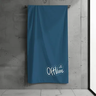 MTOnlinehandel Strandtuch XXL 100x200 cm – Weiches & Saugfähiges Badetuch Offline edles blau – Baumwolle & Mikrofaser Mix – Schnelltrocknend – Perfekt für Wellness, Sport, Strand, Pool & Sauna