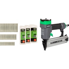 SALKI Pack Nailer CSK B12 + Brad AX 25mm, 30mm und 40mm - Druckluftnagler - Nagelmaschine für Holz und Tischlerei