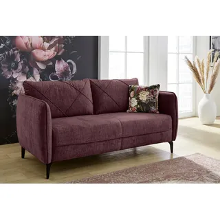 Jockenhöfer Gruppe 2,5-Sitzer »Novara« mit attraktiver Steppung, Rauten-Biesennähte, frei im Raum stellbar, lila