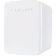 Flamingueo Mini Kühlschrank 10L - Kühlschrank Klein 12V/220V, Skincare Fridge, Funktion Kühlen und Heizen, Kleiner Kühlschrank, Aesthetic Room Decor