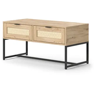 Vicco Couchtisch Natal 100 x 48 cm mit zwei Schubladen