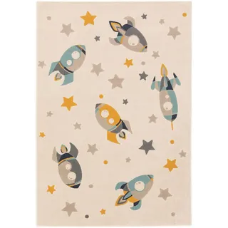 Lytte Kinderteppich Apollo Cream 140x200 cm , Creme , Textil , Rechteckig , 140x200 cm , Oeko-Tex® Standard 100 , wasserabweisend , Teppiche und Böden, Teppiche, Kinderteppiche