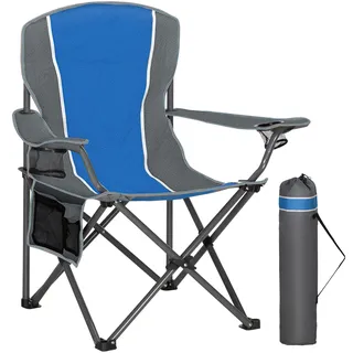 HIGH POINT SPORTS Campingstuhl Faltbar bis 160kg Campingsessel Klappstuhl mit Getränkehaltern Faltstuhl Camping Angelstuhl Klappbar