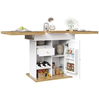 Okwish Esstisch 80 x 80 x 80 cm weiß
