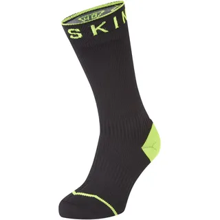 SealSkinz Cold Weather Mid Thermosocken Schwarz/gelb L