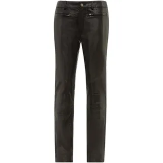 RICANO Lederhose "Lederhose Donna II" Handgefertigt aus echtem Leder, schwarz