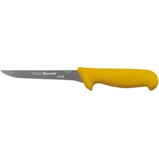 Starrett Profi Edelstahl Chefkoch Küchenausbeinmesser - Schmales gerades Profil - 6 Zoll (150 mm) - Gelber Griff