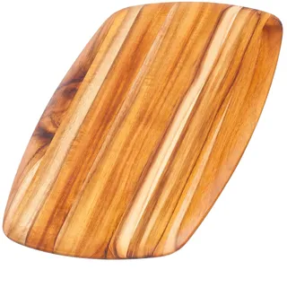 Teakhaus Elegant Schneidebrett M, 36×24×1,5 cm, FSC-zertifiziertes Teakholz | Servierbrett, natürliche Maserung, messerfreundlich, pflegeleicht, hoher natürlicher Ölgehalt, langlebig, antibakteriell