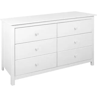 Möbilia Schubladenkommode 130 x 80 x 45 cm Weiß