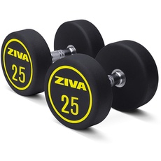 ZIVA Performance hanteln, schwarz/gelb, 25 Kg