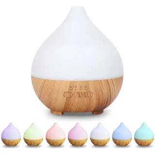 Flintronic Aroma Diffuser, 100ml Ultraschall Luftbefeuchter Aromatherapie Öle Diffusor, Diffusor für Ätherische Öle, Duftöl Diffuser mit 7 farbigem LED Licht und Automatischer Abschaltfunktion