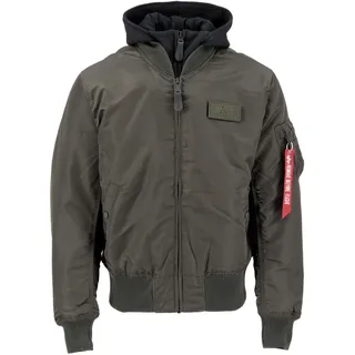 Alpha Industries MA-1 D-Tec mit Kapuze: schwarz