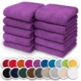 NatureMark Handtuchset 10-tlg. 30 x 30 cm lila