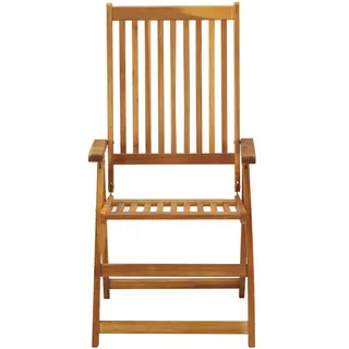 vidaXL Verstellbare Gartenstühle 3 Stk. Massivholz Akazie - Braun