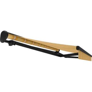 Halbkassetten-Markise Reno Anthrazit 5 x 3 m Gestreift Gelb-Orange