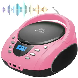 Cyberlux CL-720 CD-Player Tragbar CD/MP3/USB Radio Pink)