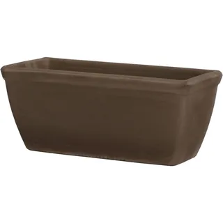 Balkonkasten Blumenkasten Pflanzkasten glatt umbra 40 x 18 X 17 cm mit Loch Topf
