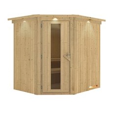 KARIBU Sauna »Talsen«, für 3 Personen, ohne Ofen - beige