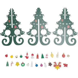 Miniatur Weihnachtsbaumdekor Holz lustiger Handwerk Desktop mit Ornamenten für Wohnzimmerparty